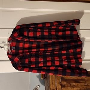 Eddie Bauer buffalo check fleece top